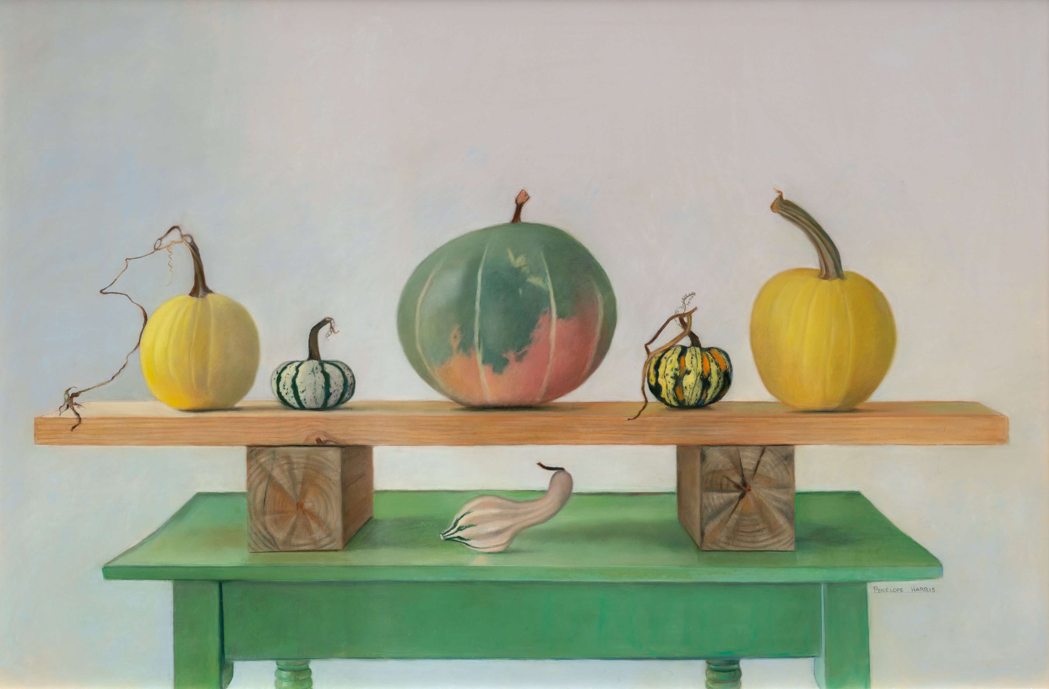 Board Gourds, 40&amp;quot; x 60&amp;quot;, Pastel On Paper